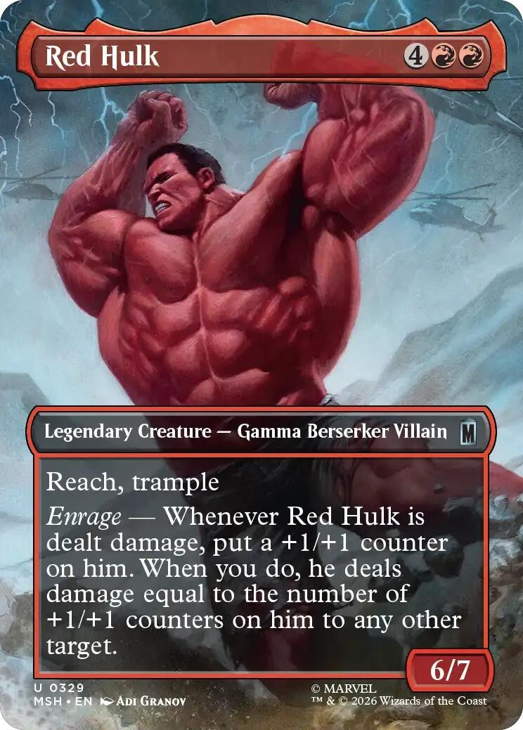Image for Red Hulk (Borderless) (329) [Marvel Super Heroes] - Magic: The Gathering