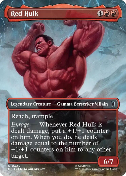 Image for Red Hulk (Borderless) (329) [Marvel Super Heroes] - Magic: The Gathering