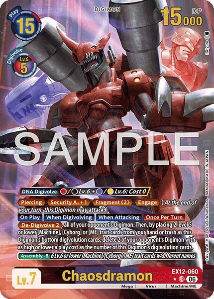 Image for Chaosdramon (Alternate Art) (EX12-060 UR) [Digital World Shambala] {EX-12} - Digimon Card Game