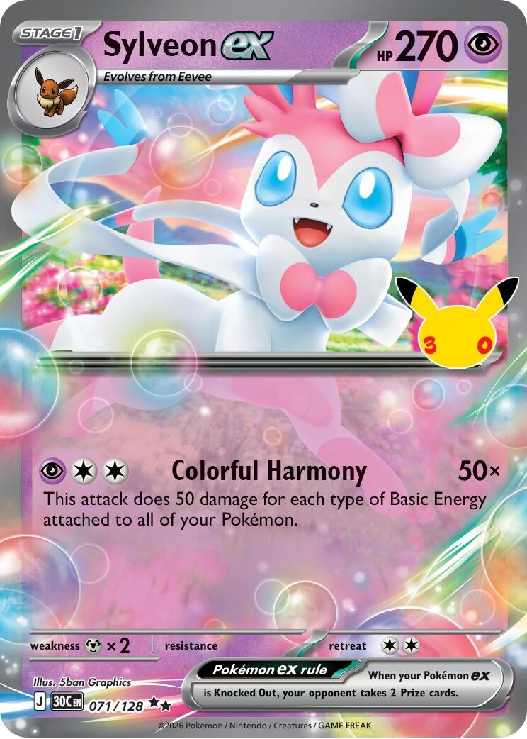 Image for Sylveon ex (071/128) [ME: 30th Celebration] - Pokemon