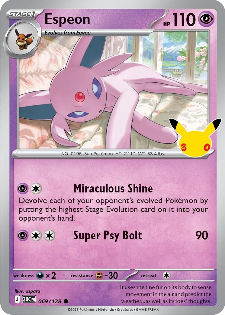 Image for Espeon (069/128) [ME: 30th Celebration] - Pokemon