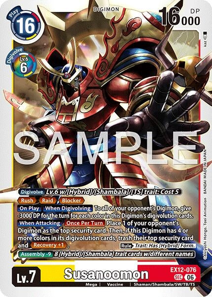 Image for Susanoomon (EX12-076 SEC) [Digital World Shambala] {EX-12} - Digimon Card Game