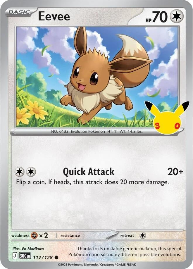 Image for Eevee (117/128) [ME: 30th Celebration] - Pokemon