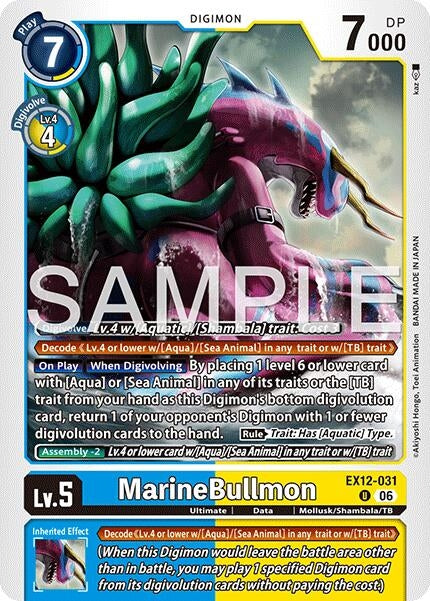 Image for MarineBullmon (EX12-031 U) [Digital World Shambala] {EX-12} - Digimon Card Game