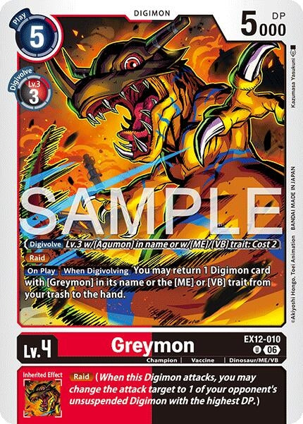 Image for Greymon (EX12-010 U) [Digital World Shambala] {EX-12} - Digimon Card Game