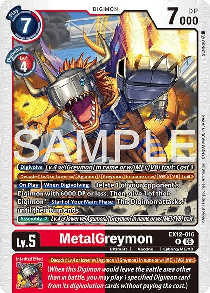Image for MetalGreymon (EX12-016 R) [Digital World Shambala] {EX-12} - Digimon Card Game