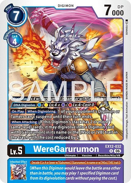 Image for WereGarurumon (EX12-032 R) [Digital World Shambala] {EX-12} - Digimon Card Game