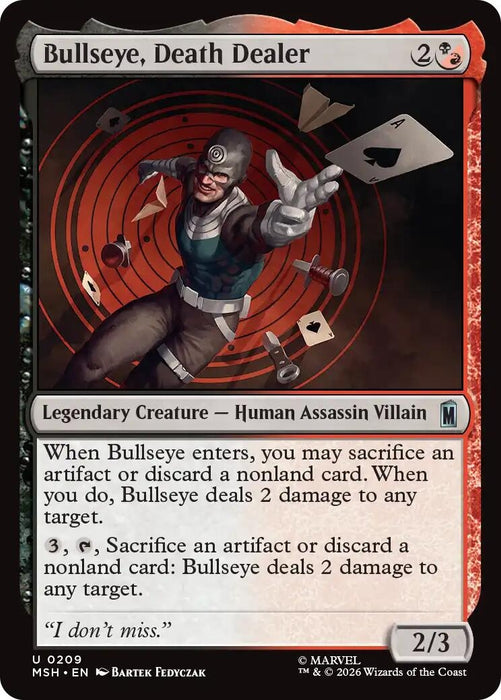 Image for Bullseye, Death Dealer (209) [Marvel Super Heroes] - Magic: The Gathering