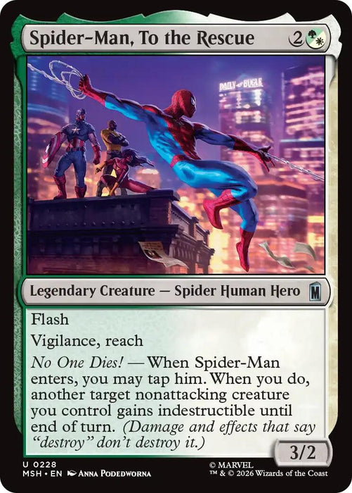 Image for Spider-Man, To the Rescue (228) [Marvel Super Heroes] - Magic: The Gathering