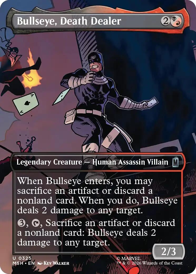 Image for Bullseye, Death Dealer (Borderless) (325) [Marvel Super Heroes] - Magic: The Gathering