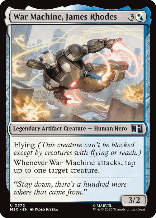 Image for War Machine, James Rhodes (572) [Commander: Marvel Super Heroes] - Magic: The Gathering