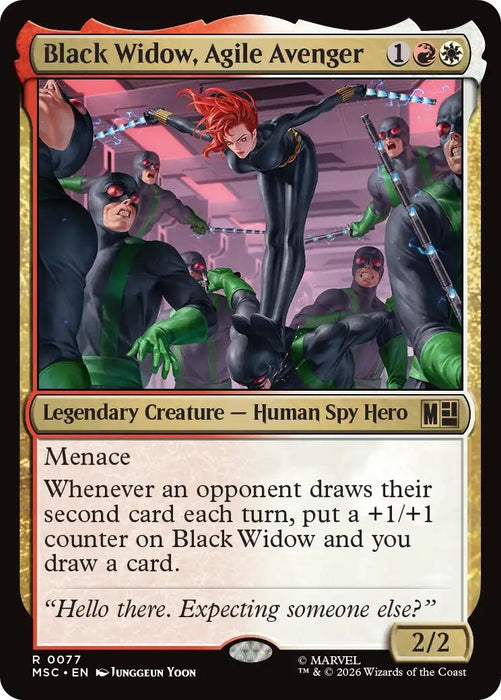 Image for Black Widow, Agile Avenger (77) [Commander: Marvel Super Heroes] - Magic: The Gathering