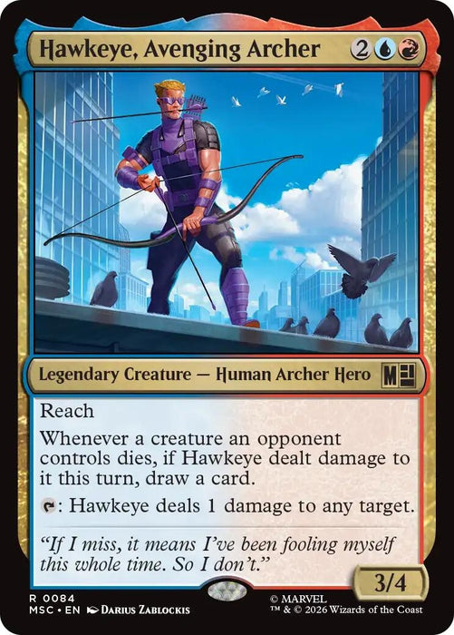 Image for Hawkeye, Avenging Archer (84) [Commander: Marvel Super Heroes] - Magic: The Gathering