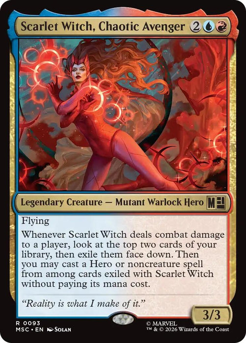 Image for Scarlet Witch, Chaotic Avenger (Surge Foil) (93) [Commander: Marvel Super Heroes] - Magic: The Gathering