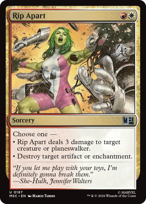 Image for Rip Apart (Surge Foil) (187) [Commander: Marvel Super Heroes] - Magic: The Gathering