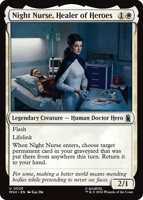 Image for Night Nurse, Healer of Heroes (26) [Marvel Super Heroes] - Magic: The Gathering