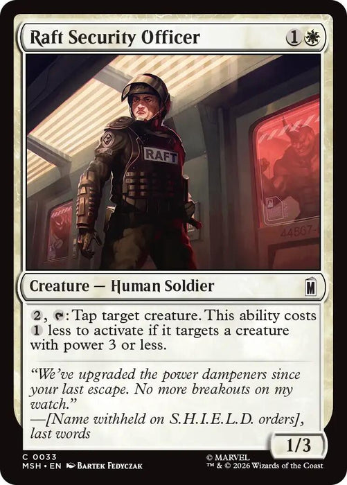 Image for Raft Security Officer (33) [Marvel Super Heroes] - Magic: The Gathering