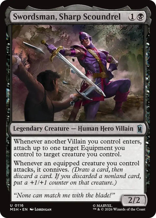 Image for Swordsman, Sharp Scoundrel (116) [Marvel Super Heroes] - Magic: The Gathering