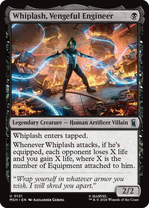 Image for Whiplash, Vengeful Engineer (121) [Marvel Super Heroes] - Magic: The Gathering
