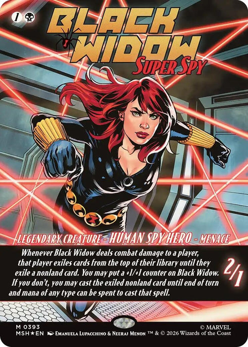 Image for Black Widow, Super Spy (Borderless) (0393) (393) [Marvel Super Heroes] - Magic: The Gathering
