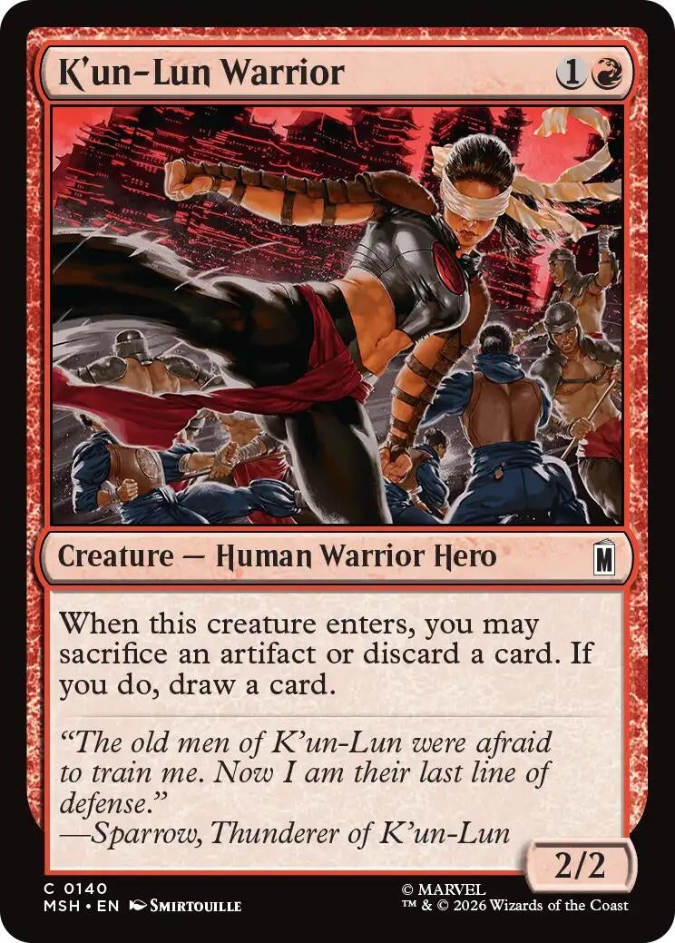 Image for K'un-Lun Warrior (140) [Marvel Super Heroes] - Magic: The Gathering