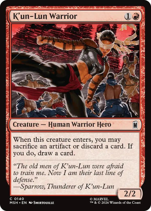 Image for K'un-Lun Warrior (140) [Marvel Super Heroes] - Magic: The Gathering