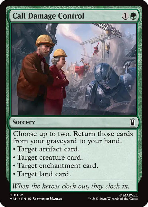 Image for Call Damage Control (162) [Marvel Super Heroes] - Magic: The Gathering