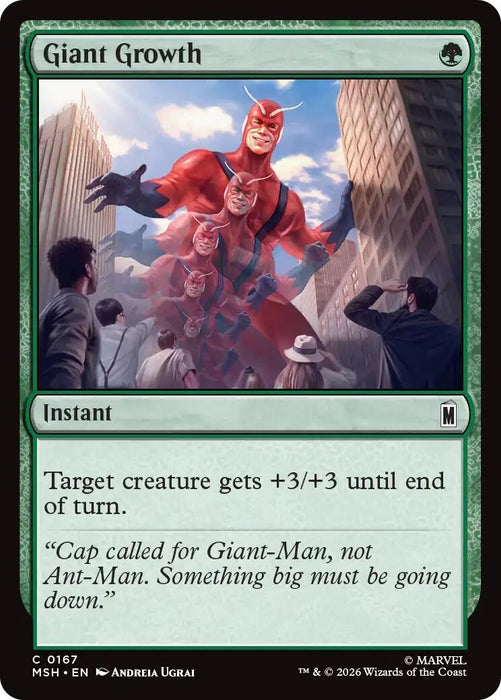 Image for Giant Growth (167) [Marvel Super Heroes] - Magic: The Gathering