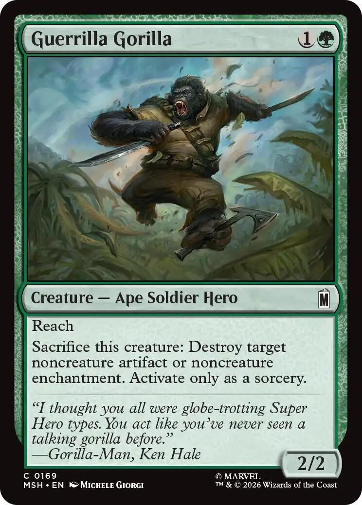 Image for Guerrilla Gorilla (169) [Marvel Super Heroes] - Magic: The Gathering