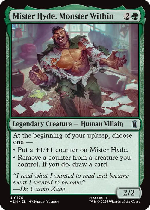 Image for Mister Hyde, Monster Within (176) [Marvel Super Heroes] - Magic: The Gathering
