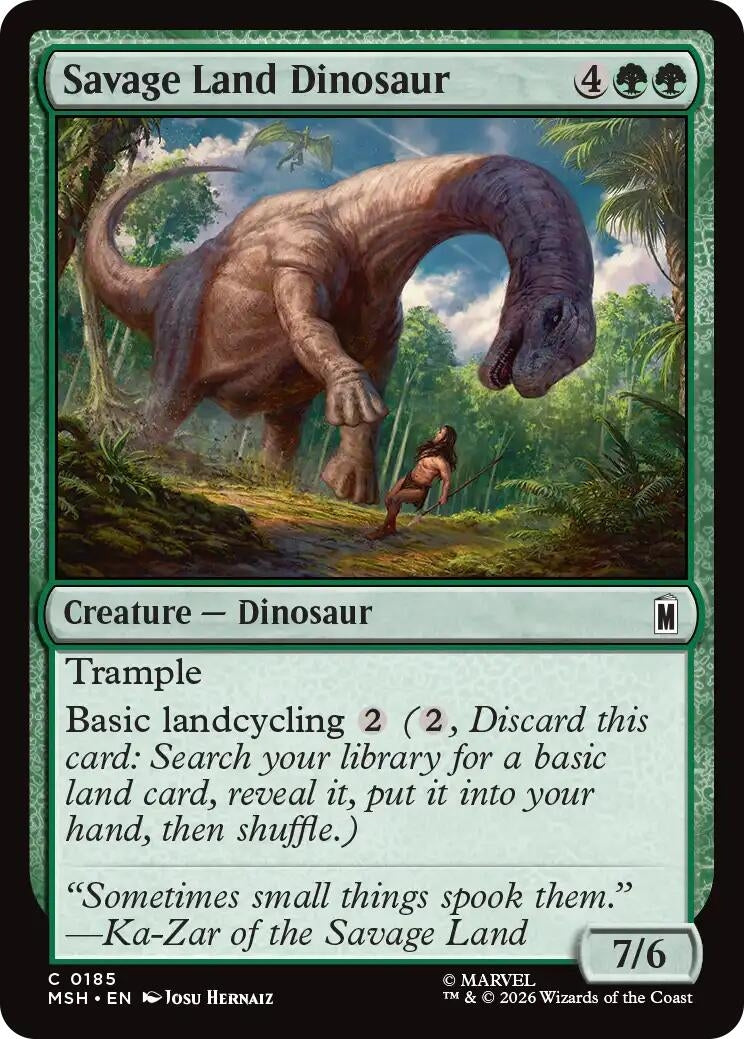 Image for Savage Land Dinosaur (185) [Marvel Super Heroes] - Magic: The Gathering