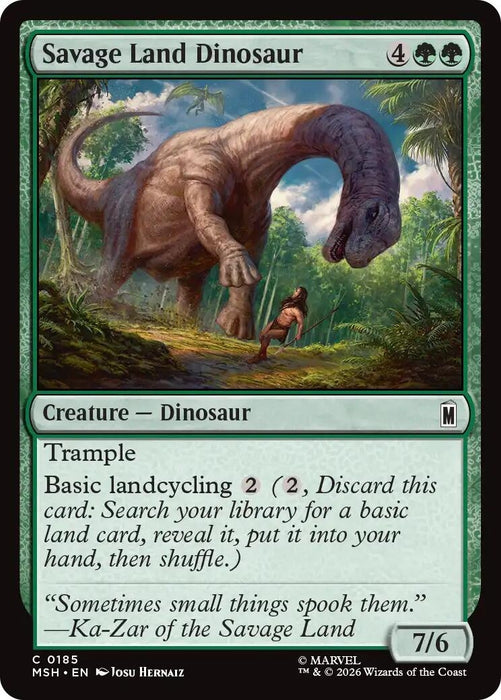 Image for Savage Land Dinosaur (185) [Marvel Super Heroes] - Magic: The Gathering