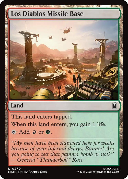 Image for Los Diablos Missile Base (270) [Marvel Super Heroes] - Magic: The Gathering