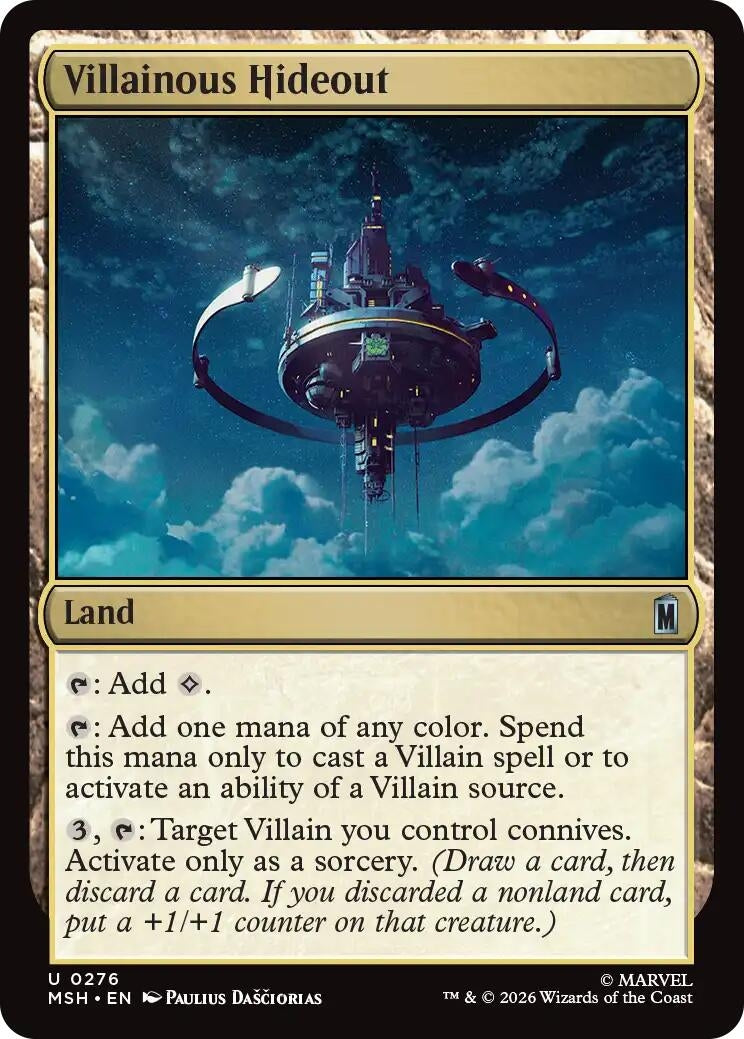 Image for Villainous Hideout (276) [Marvel Super Heroes] - Magic: The Gathering