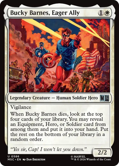 Image for Bucky Barnes, Eager Ally (586) [Commander: Marvel Super Heroes] - Magic: The Gathering