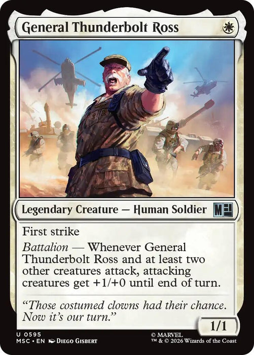 Image for General Thunderbolt Ross (595) [Commander: Marvel Super Heroes] - Magic: The Gathering
