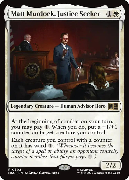 Image for Matt Murdock, Justice Seeker (602) [Commander: Marvel Super Heroes] - Magic: The Gathering