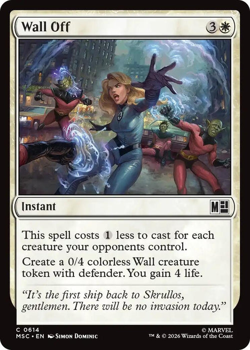 Image for Wall Off (614) [Commander: Marvel Super Heroes] - Magic: The Gathering