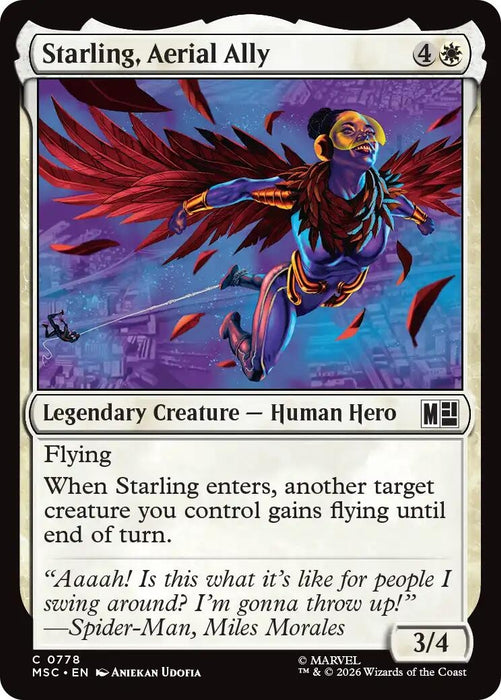 Image for Starling, Aerial Ally (778) [Commander: Marvel Super Heroes] - Magic: The Gathering