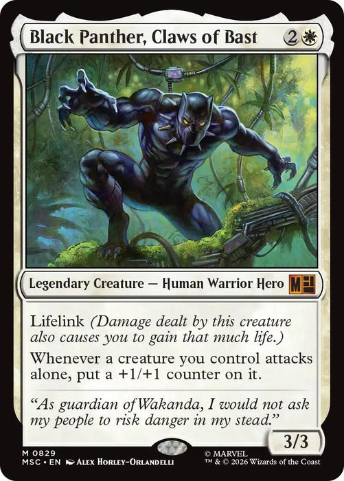 Image for Black Panther, Claws of Bast (829) [Commander: Marvel Super Heroes] - Magic: The Gathering