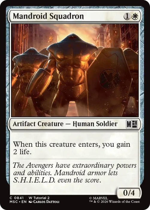 Image for Mandroid Squadron (0841) (841) [Commander: Marvel Super Heroes] - Magic: The Gathering