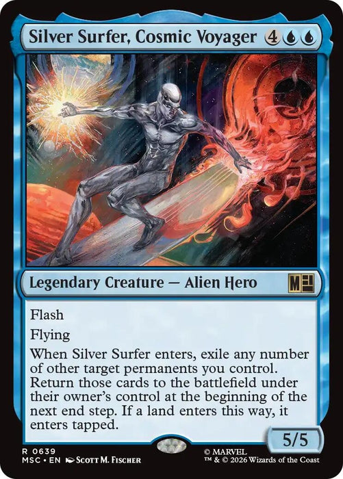 Image for Silver Surfer, Cosmic Voyager (639) [Commander: Marvel Super Heroes] - Magic: The Gathering