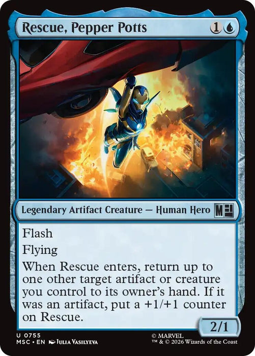 Image for Rescue, Pepper Potts (755) [Commander: Marvel Super Heroes] - Magic: The Gathering
