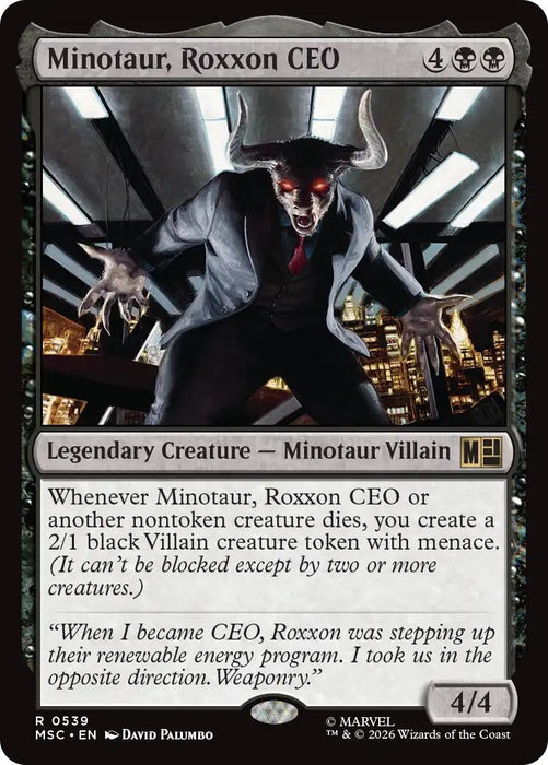 Image for Minotaur, Roxxon CEO (539) [Commander: Marvel Super Heroes] - Magic: The Gathering