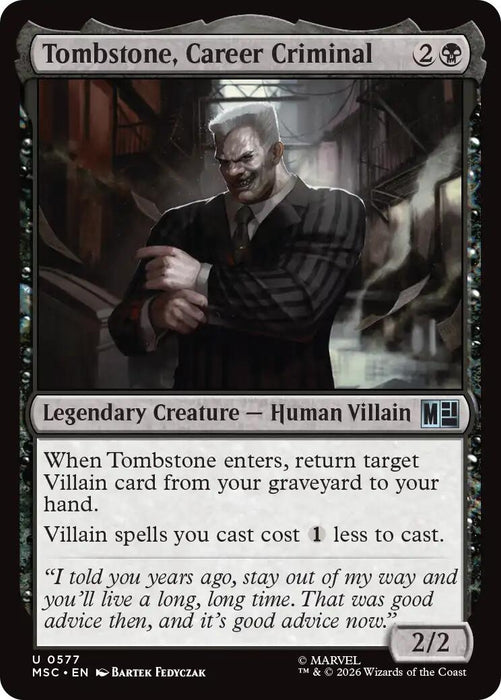 Image for Tombstone, Career Criminal (0577) (577) [Commander: Marvel Super Heroes] - Magic: The Gathering