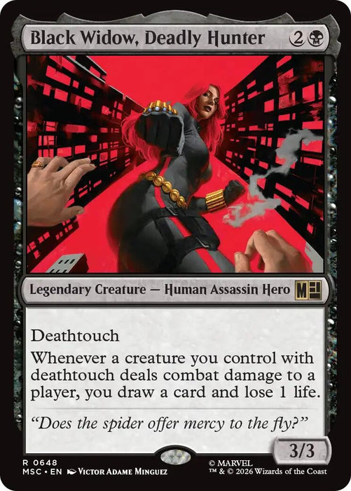 Image for Black Widow, Deadly Hunter (648) [Commander: Marvel Super Heroes] - Magic: The Gathering