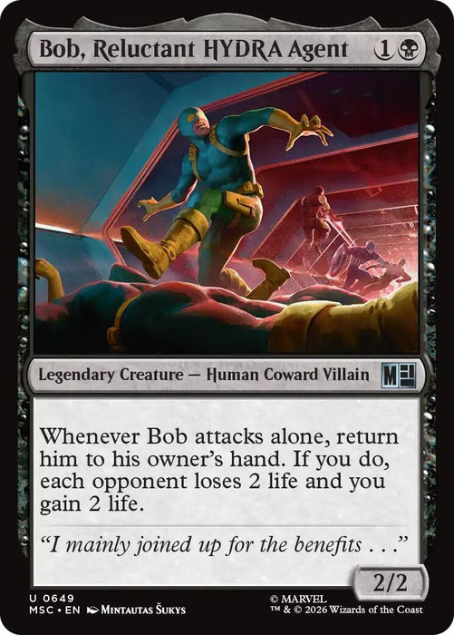 Image for Bob, Reluctant HYDRA Agent (649) [Commander: Marvel Super Heroes] - Magic: The Gathering
