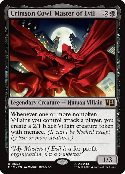 Image for Crimson Cowl, Master of Evil (653) [Commander: Marvel Super Heroes] - Magic: The Gathering
