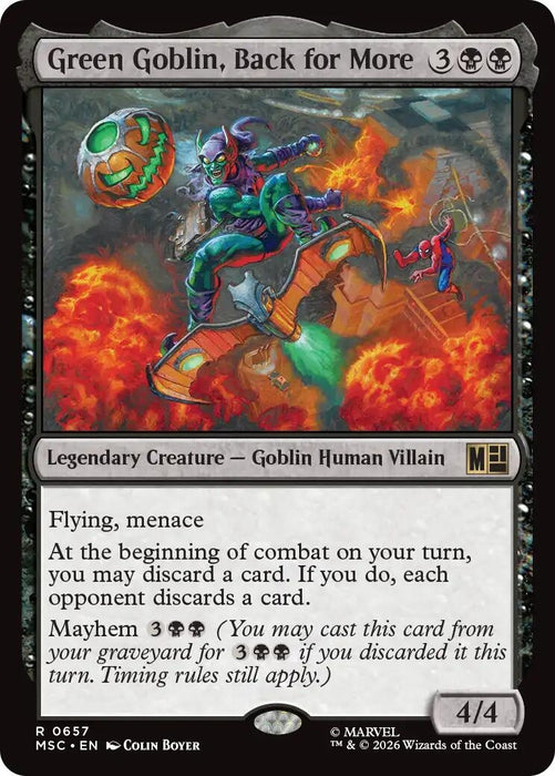 Image for Green Goblin, Back for More (657) [Commander: Marvel Super Heroes] - Magic: The Gathering