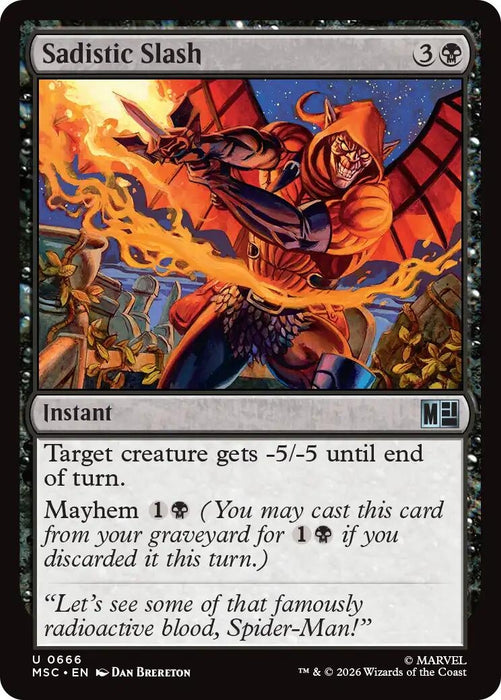 Image for Sadistic Slash (666) [Commander: Marvel Super Heroes] - Magic: The Gathering